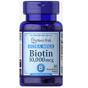 Biotin B-7 Vitamin - 10.000mcg ULTRA MEGA erős kiszerelés / 1 havi adag