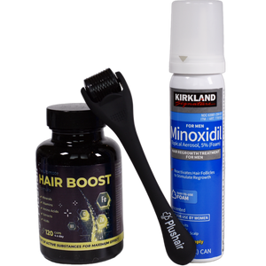 Szett Minoxidil hab + vitaminok + dermaroller - 1 hónapra