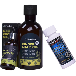 Szett Plushair sampon + szérum + minoxidil - 1 hónapra