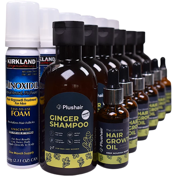 Szett Plushair sampon + Szérum + Hab - 6 hónapra