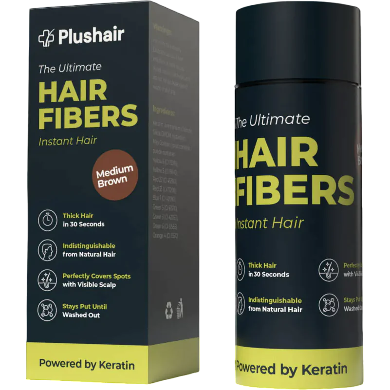 Plushair HAIR FIBERS - hajszálak - Középbarna